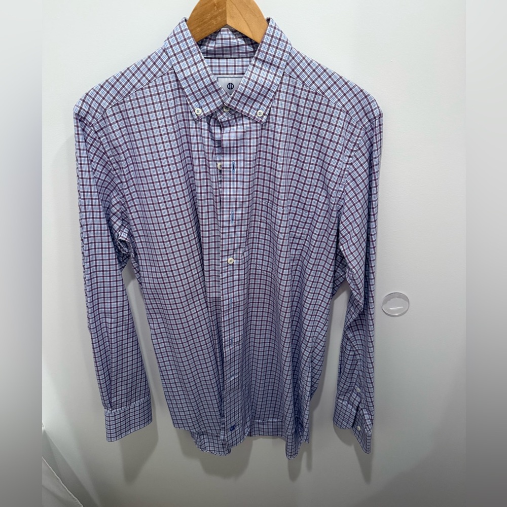 NWOT David Donahue Men's Plaid Dress Shirt, size: L